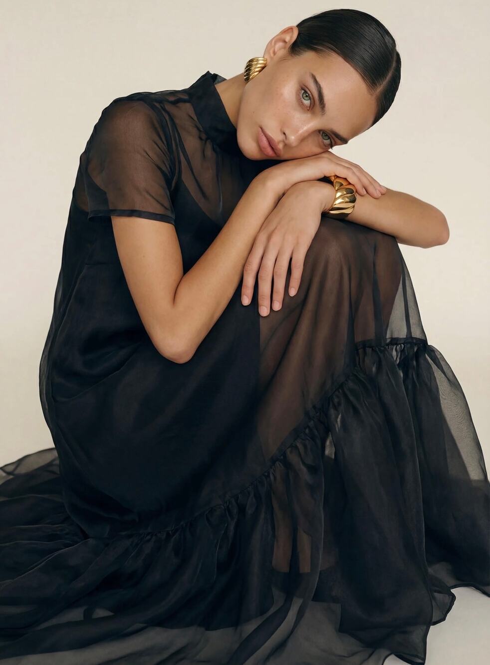 New NWT Caara Melody dress black dress sz L $245 - Picture 1 of 5